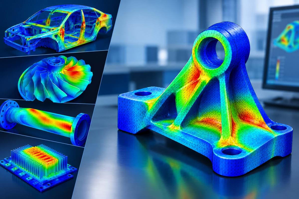 Technical diagram or work sample representing FEA & Structural Analysis