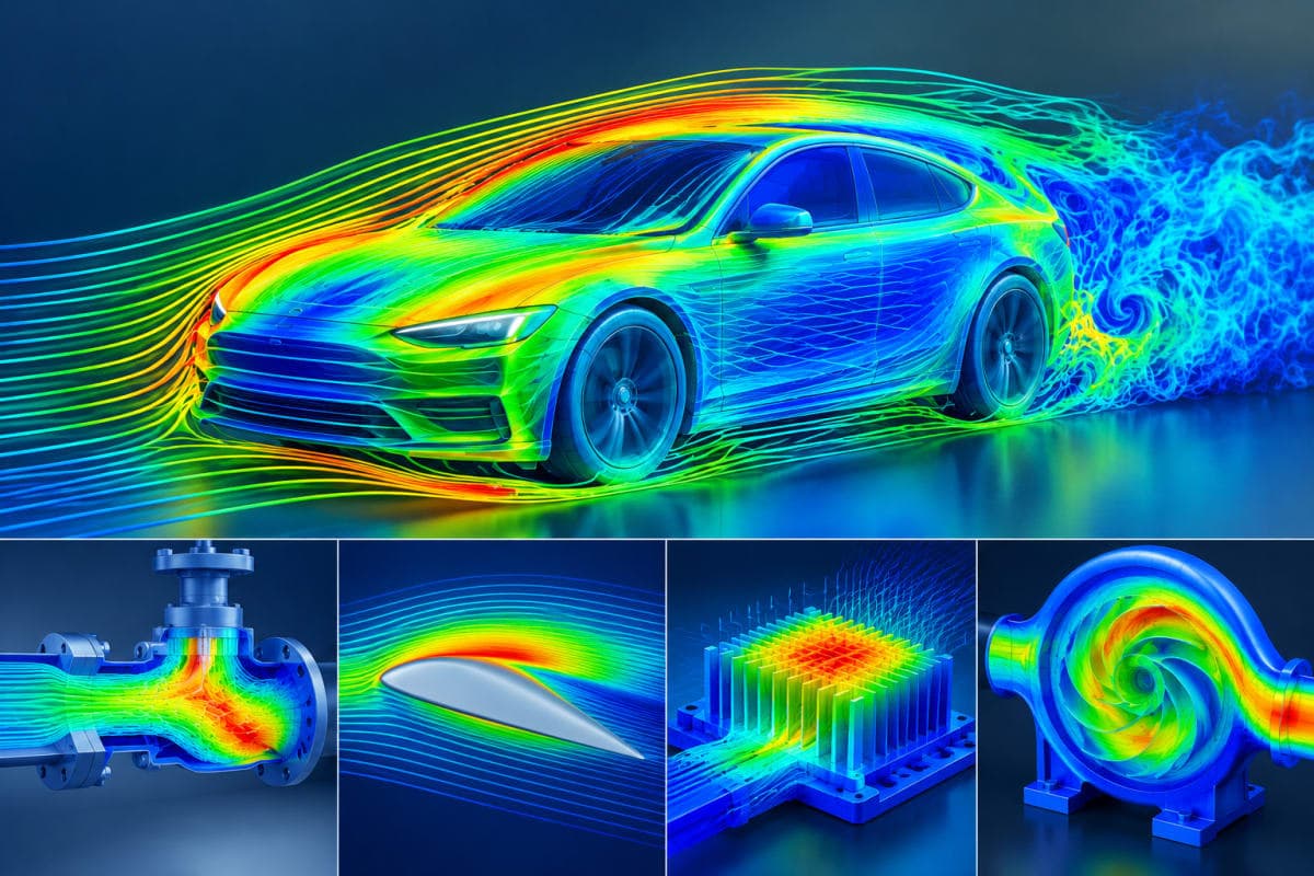 Technical diagram or work sample representing Computational Fluid Dynamics